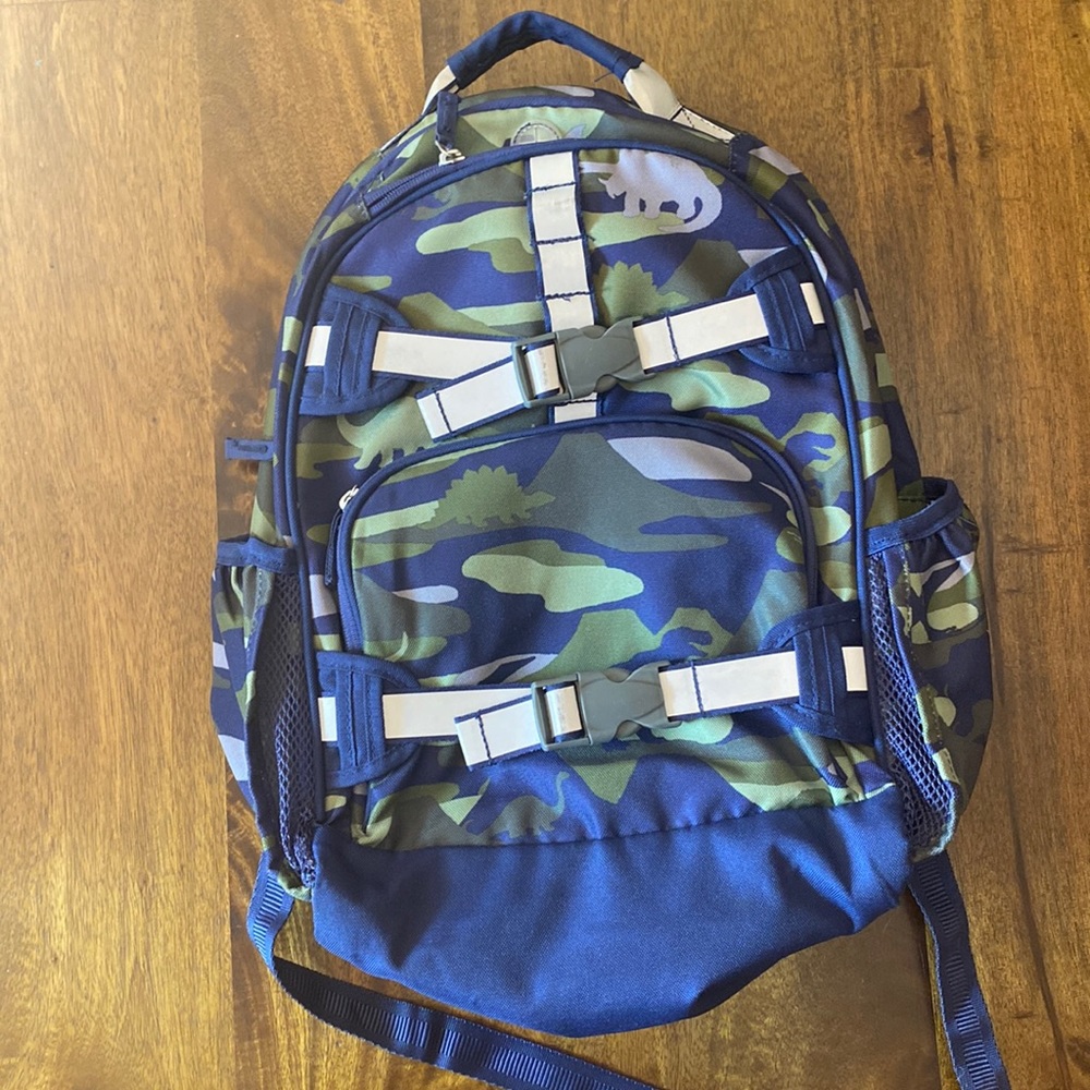 Pottery Barn Mackenzie Camo Dino book bag - slightly used